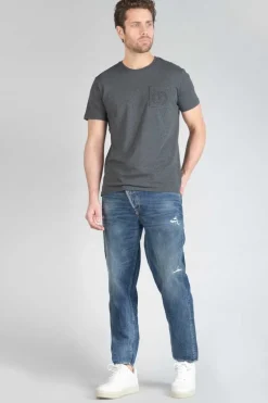 Le Temps des Cerises 1998 Basic 7/8Eme Jeans Vintage Destroy Bleu N°2-Homme Coupe Relax