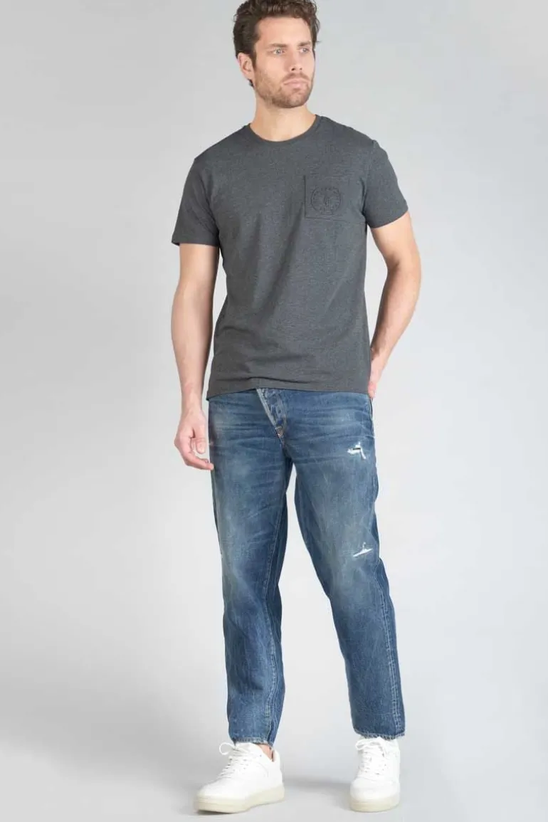 Le Temps des Cerises 1998 Basic 7/8Eme Jeans Vintage Destroy Bleu N°2-Homme Coupe Relax