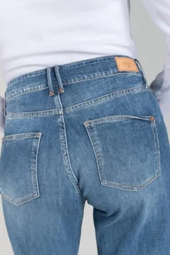 Le Temps des Cerises 400/18 Mom Regular Taille Haute 7/8Eme Jeans Bleu N°2-Femme Coupe Regular
