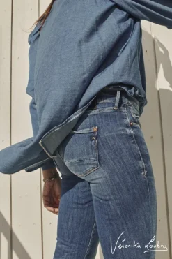 Le Temps des Cerises 300/16 Slim By Veronika Loubry Jeans Bleu N°3-Femme Coupe Slim
