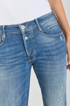 Le Temps des Cerises Anil Pulp Slim Taille Haute 7/8Eme Jeans Destroy Bleu N°3-Femme Coupe Slim