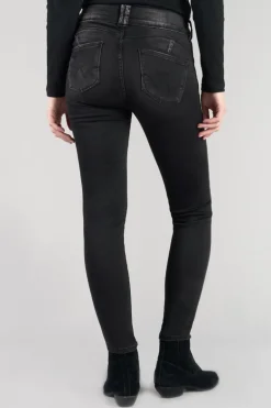Le Temps des Cerises Bari Ultra Pulp Slim Taille Haute 7/8Eme Jeans Noir N°1-Femme Coupe Slim