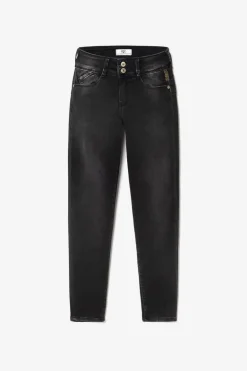 Le Temps des Cerises Bari Ultra Pulp Slim Taille Haute 7/8Eme Jeans Noir N°1-Femme Coupe Slim