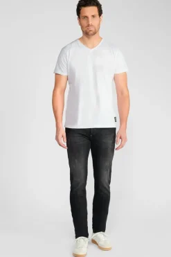 Le Temps des Cerises Basic 600/17 Adjusted Jeans Destroy Noir N°1-Homme Coupe Adjusted