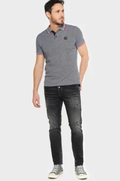 Le Temps des Cerises Basic 600/17 Adjusted Jeans Destroy Noir N°1-Homme Coupe Adjusted