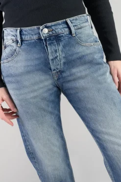 Le Temps des Cerises Basic 400/20 Mom Taille Haute 7/8Eme Jeans Bleu N°4-Femme Coupe Mom