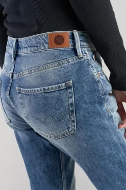 Le Temps des Cerises Basic 400/20 Mom Taille Haute 7/8Eme Jeans Bleu N°4-Femme Coupe Mom
