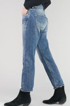 Le Temps des Cerises Basic 400/20 Mom Taille Haute 7/8Eme Jeans Bleu N°4-Femme Coupe Mom