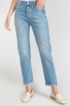 Le Temps des Cerises Basic 400/18 Mom Taille Haute 7/8Eme Jeans Bleu N°4-Femme Coupe Regular