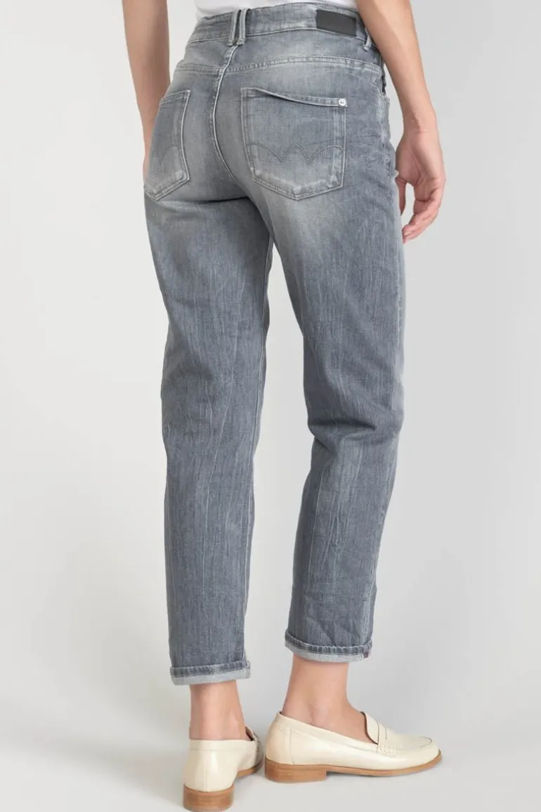 Le Temps des Cerises Basic 400/18 Mom Taille Haute 7/8Eme Jeans Gris N°3-Femme Coupe Regular