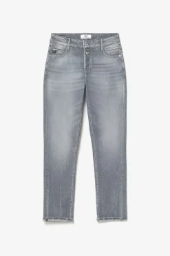 Le Temps des Cerises Basic 400/18 Mom Taille Haute 7/8Eme Jeans Gris N°3-Femme Coupe Regular