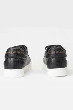 Le Temps des Cerises Baskets Vic Noires Effet Python-Femme Chaussures