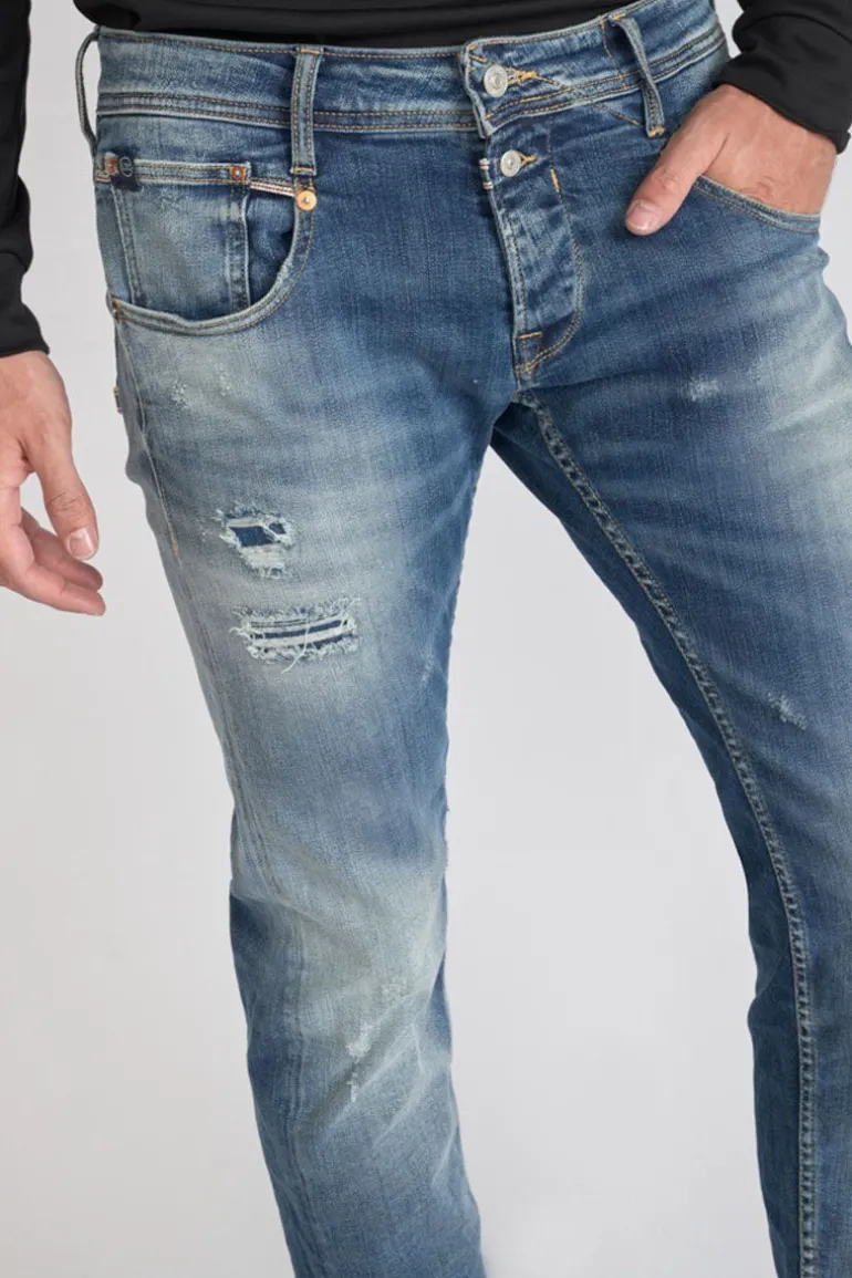 Le Temps des Cerises Bellarys 800/12 Regular Jeans Destroy Vintage Bleu N°3-Homme Coupe Regular Confort