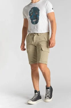 Le Temps des Cerises Bermuda Army Jogg Damon Beige-Homme Bermudas
