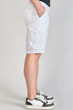 Le Temps des Cerises Bermuda En Lin Rocca Blanc-Homme Shorts & Bermudas