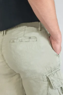 Le Temps des Cerises Bermuda En Lin Rocca Vert Amande-Homme Shorts & Bermudas