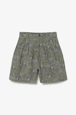 Le Temps des Cerises Bermuda Fost Kaki A Motif Fleuri-Femme Shorts & Jupes