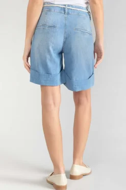 Le Temps des Cerises Bermuda Hellia En Jeans Bleu Clair-Femme Jupes & Shorts