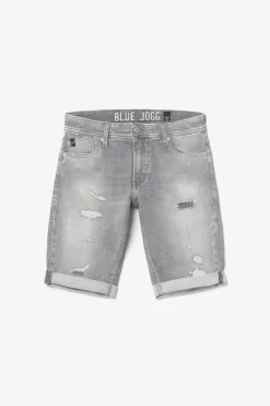 Le Temps des Cerises Bermuda Jogg Oc Gris Delave Destroy-Homme Blue Jogg