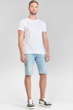 Le Temps des Cerises Bermuda Laredo En Jeans Bleu Clair Delave-Homme Bermudas