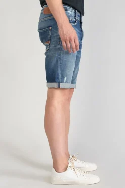 Le Temps des Cerises Bermuda Laredo En Jeans Bleu Fonce Destroy-Homme Bermudas