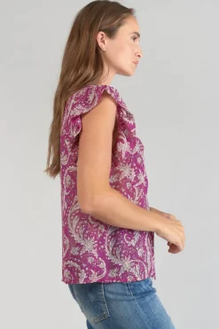 Le Temps des Cerises Blouse Suri Violine A Motif Cachemire-Femme Tops