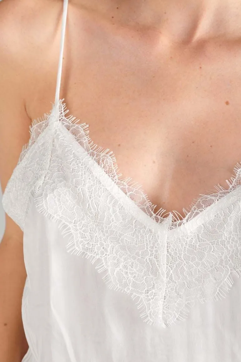 Le Temps des Cerises Body Caraco Luiss En Jacquard Ecru-Femme Tops