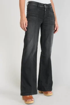 Le Temps des Cerises Bran Pulp Flare Taille Haute Jeans Noir N°1-Femme Taille Haute