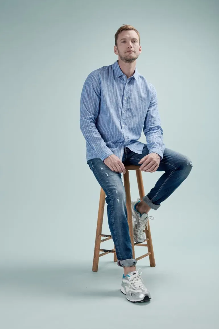 Le Temps des Cerises Camoins 700/11 Adjusted Jeans Destroy Bleu N°3-Homme Coupe Adjusted