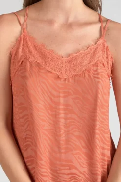 Le Temps des Cerises Caraco Ayek En Jacquard Orange Corail-Femme Tops