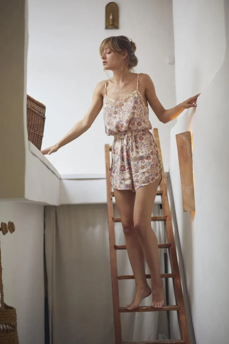 Le Temps des Cerises Caraco Bibb A Motif Cachemire-Femme Tops