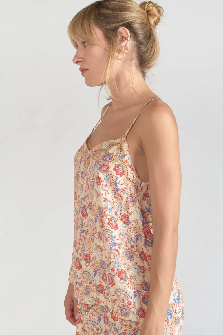 Le Temps des Cerises Caraco Bibb A Motif Cachemire-Femme Tops