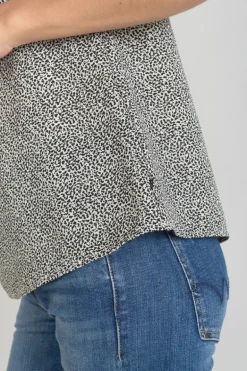 Le Temps des Cerises Caraco Lucine A Motif Et Noir-Femme Tops