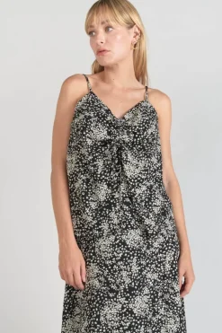 Le Temps des Cerises Caraco Veronic A Motif Fleuri Noir Et Blanc-Femme Tops