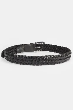 Le Temps des Cerises Ceinture Brazol En Cuir Noir Tresse-Homme Ceintures