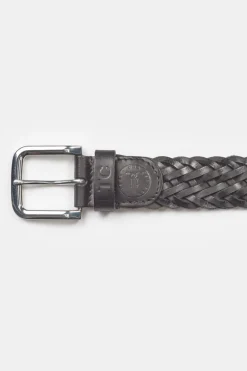 Le Temps des Cerises Ceinture Brazol En Cuir Noir Tresse-Homme Ceintures