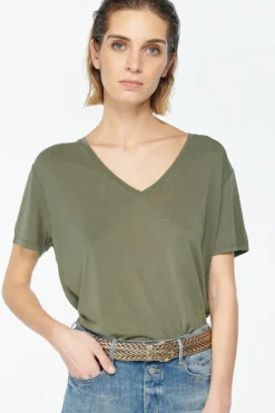 Le Temps des Cerises Ceinture En Cuir Jova Tressee Doree-Femme Ceintures