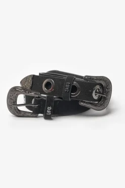 Le Temps des Cerises Ceinture Esera En Cuir Noir-Femme Ceintures