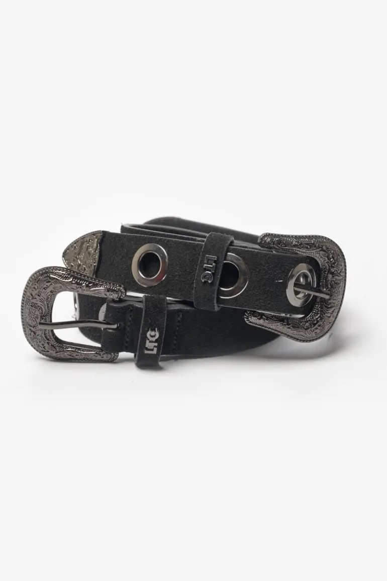 Le Temps des Cerises Ceinture Esera En Cuir Noir-Femme Ceintures