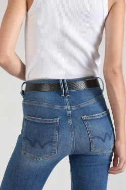 Le Temps des Cerises Ceinture Haouz A Motif Python Noir-Femme Ceintures