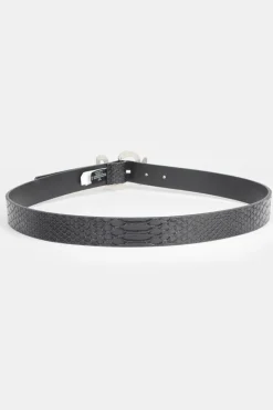 Le Temps des Cerises Ceinture Haouz A Motif Python Noir-Femme Ceintures