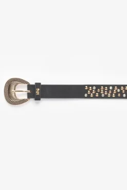 Le Temps des Cerises Ceinture Jimena En Cuir Noir Cloute-Femme Ceintures