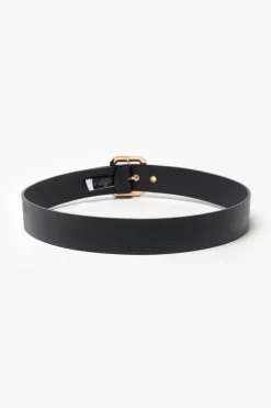 Le Temps des Cerises Ceinture Julia En Cuir Noir-Femme Ceintures