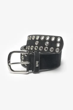 Le Temps des Cerises Ceinture Lucia En Cuir Velours Noir-Femme Ceintures
