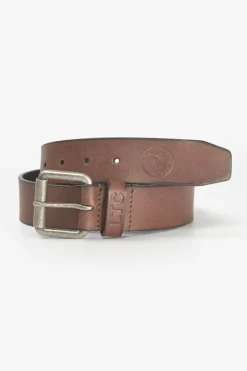 Le Temps des Cerises Ceinture Meral En Cuir Marron-Homme Ceintures