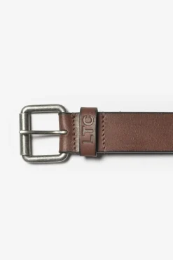 Le Temps des Cerises Ceinture Meral En Cuir Marron-Homme Ceintures