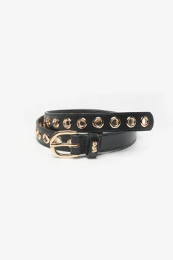 Le Temps des Cerises Ceinture Taouna En Cuir Noir-Femme Ceintures