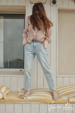 Le Temps des Cerises Charpentier Boyfit By Veronika Loubry Jeans Bleu N°5-Femme Coupe Boyfit