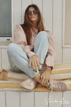 Le Temps des Cerises Charpentier Boyfit By Veronika Loubry Jeans Bleu N°5-Femme Coupe Boyfit