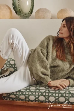 Le Temps des Cerises Charpentier Boyfit By Veronika Loubry Jeans Blanc-Femme Coupe Boyfit